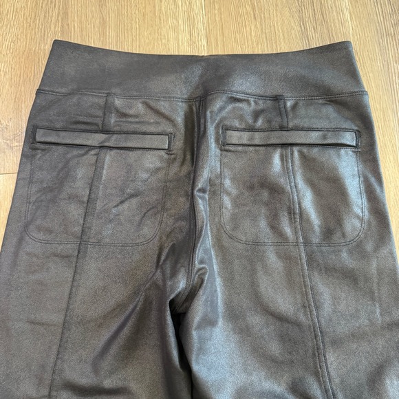 Athleta Delancey Gleam Straight Leg Pant Metallic Zipper Pockets Womens Medium - Picture 9 of 10